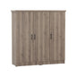 DUBLIN 3 Door Low Wardrobe - Dark Oak