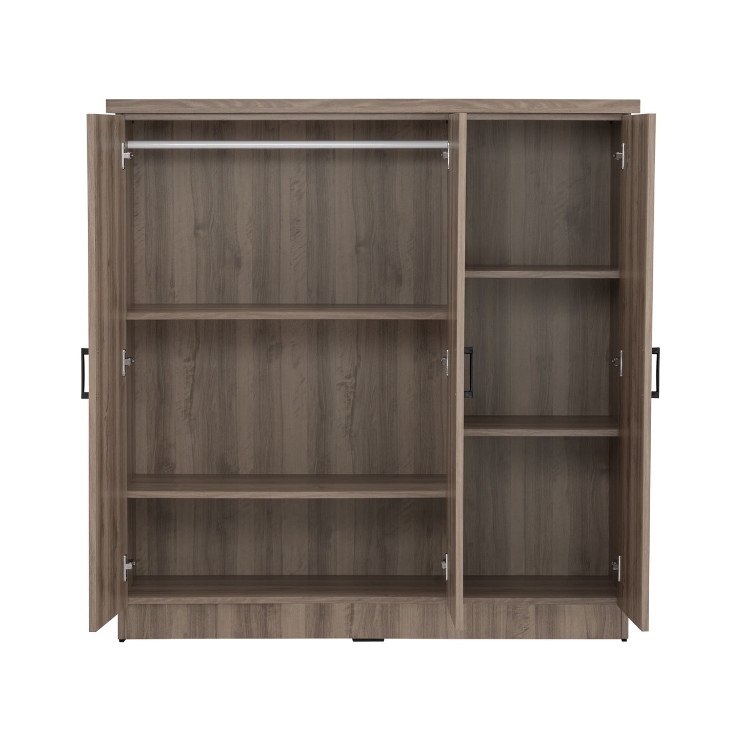DUBLIN 3 Door Low Wardrobe - Dark Oak