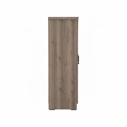 DUBLIN 3 Door Low Wardrobe - Dark Oak