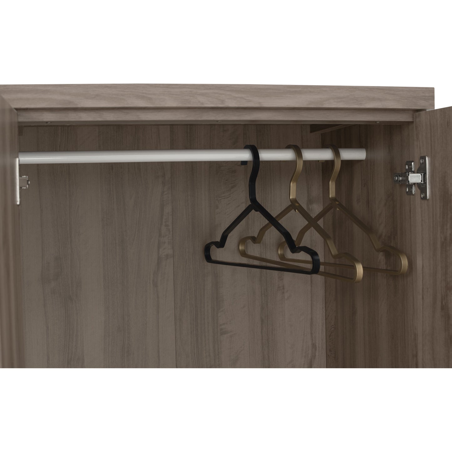 DUBLIN 3 Door Low Wardrobe - Dark Oak