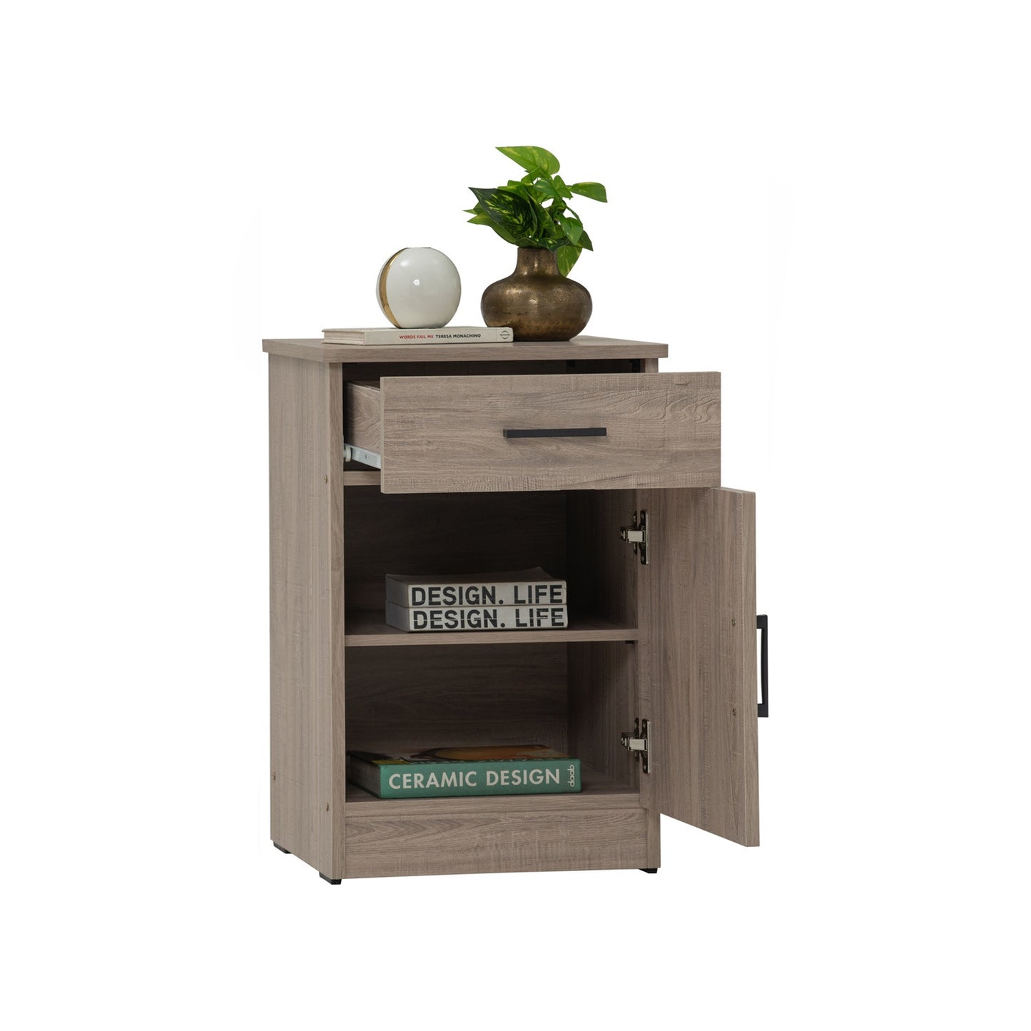 DUBLIN Bed Side Table - Dark Oak
