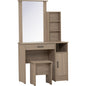 DUBLIN Dressing Table With Stool - Dark Oak