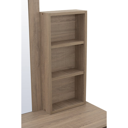 DUBLIN Dressing Table With Stool - Dark Oak