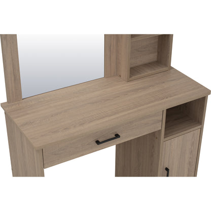 DUBLIN Dressing Table With Stool - Dark Oak