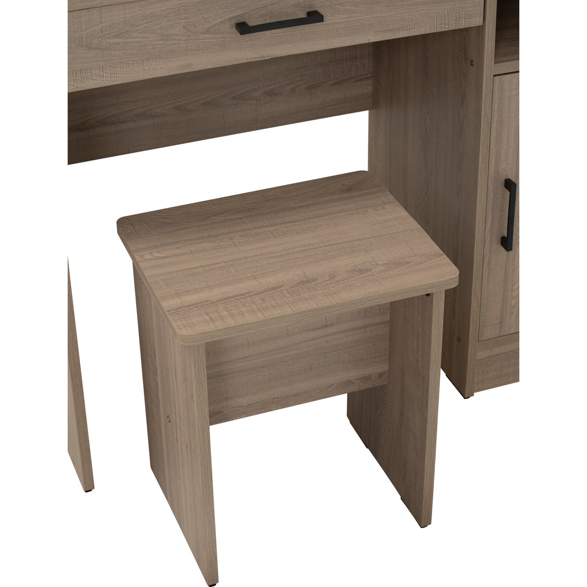 DUBLIN Dressing Table With Stool - Dark Oak