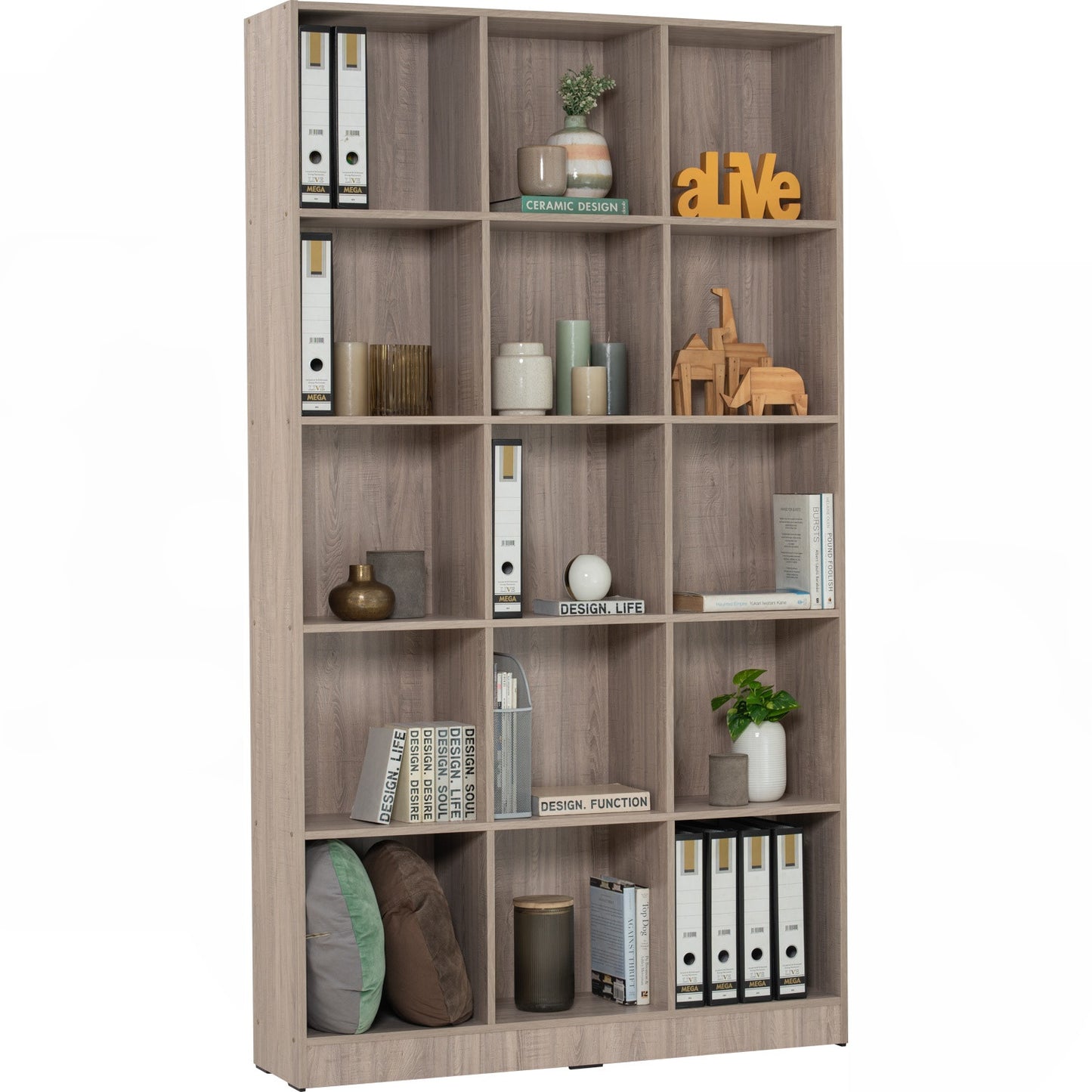 ECO File Cabinet (15 Compartment) - Dark Oak
