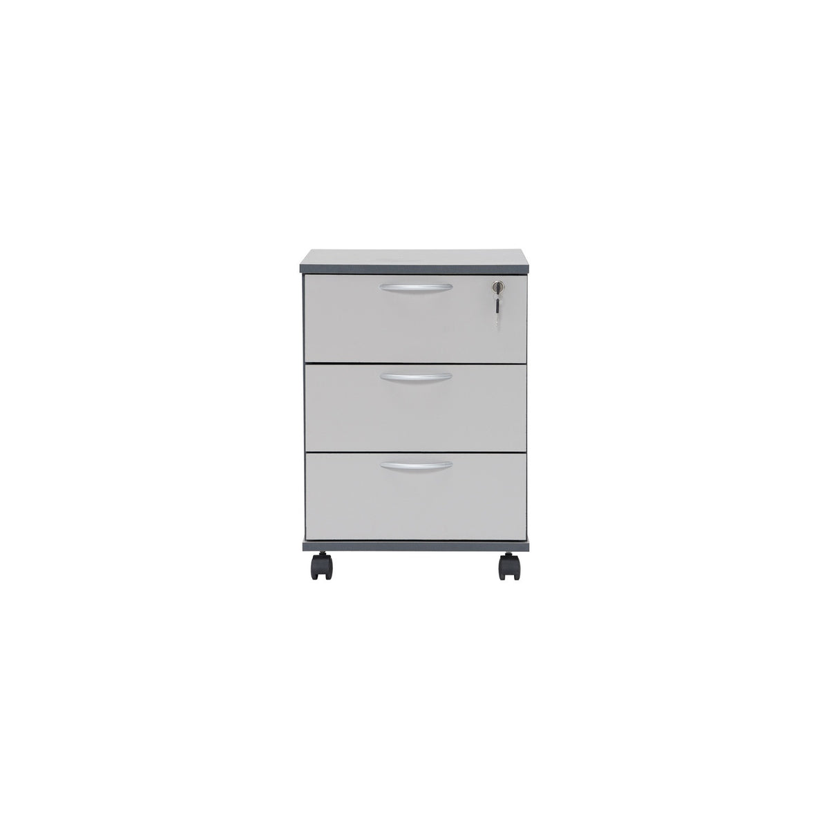 ECO 3 Drawer Mobile Pedestal - Grey