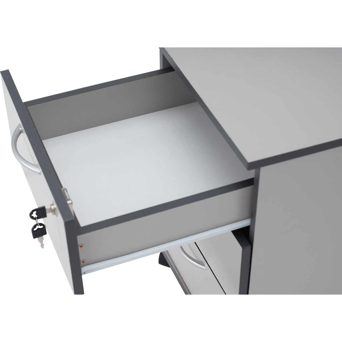 ECO 3 Drawer Mobile Pedestal - Grey