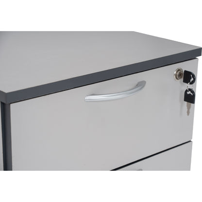 ECO 3 Drawer Mobile Pedestal - Grey