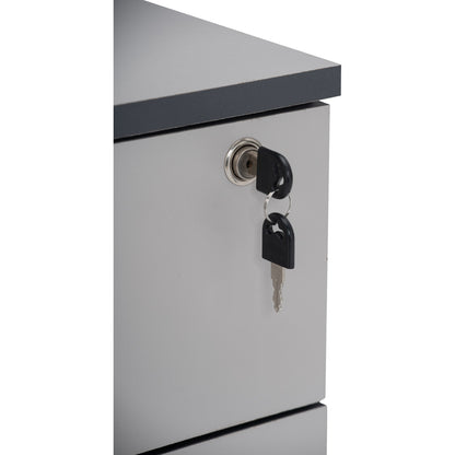 ECO 3 Drawer Mobile Pedestal - Grey