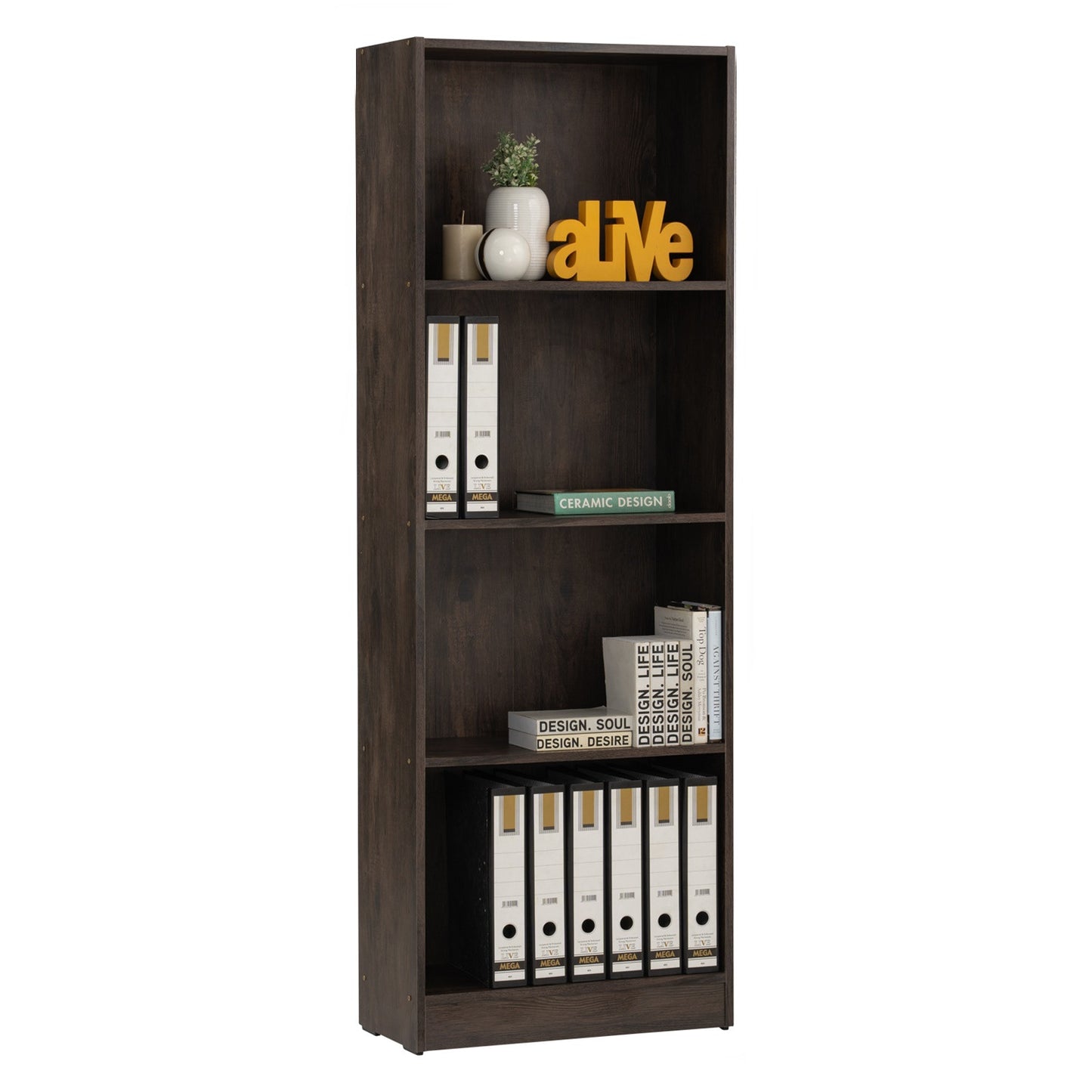 ECO File Cabinet (4 Compartment) - Walnut