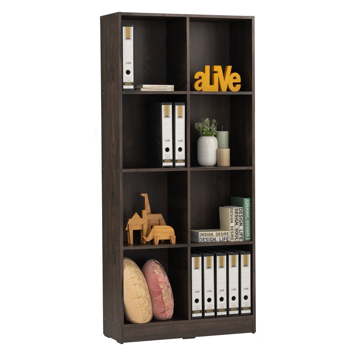 ECO File Cabinet (8 Compartment) - Walnut