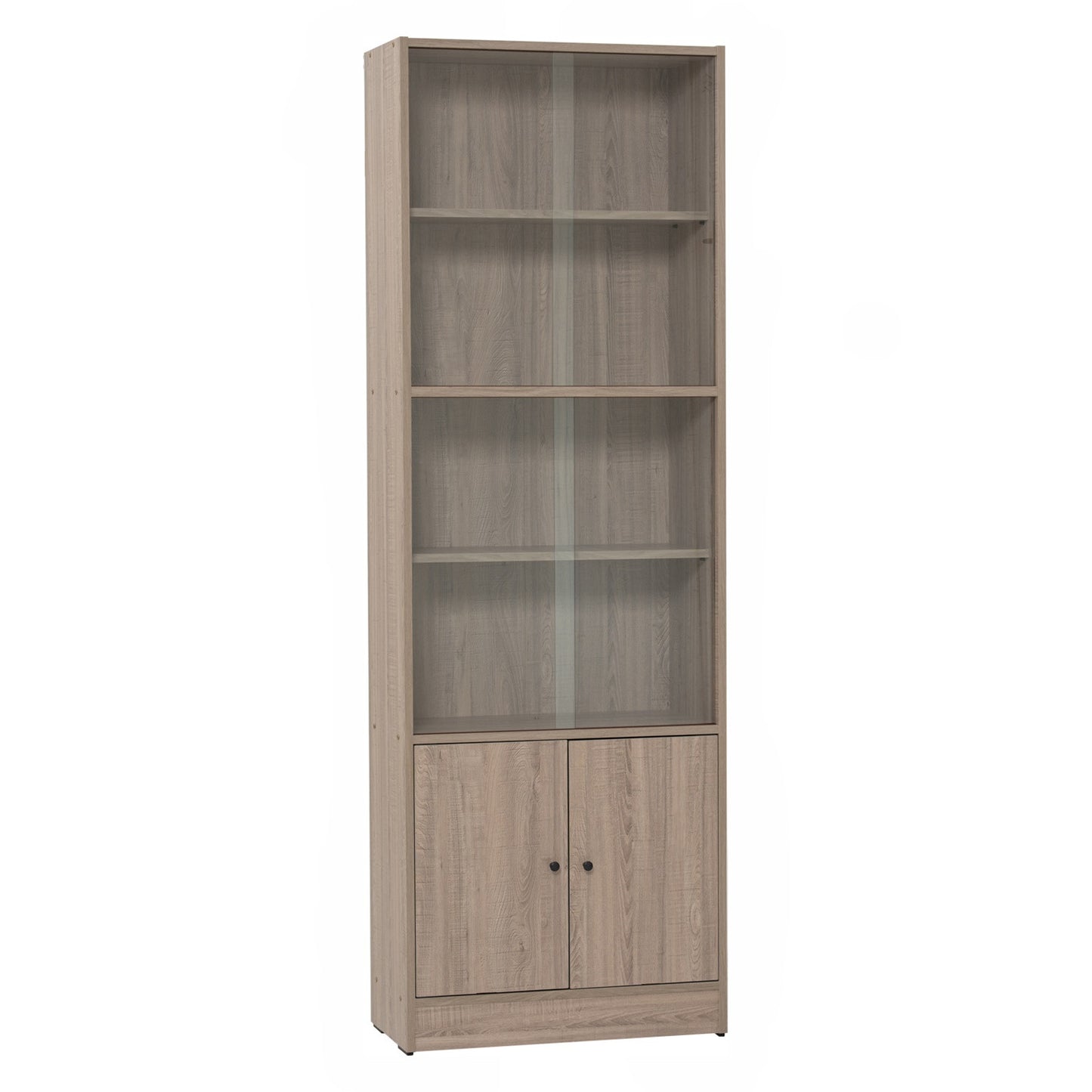 ECO File Cabinet With Glass - Dark Oak