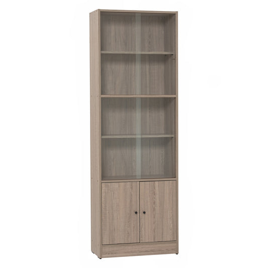 ECO File Cabinet With Glass - Dark Oak