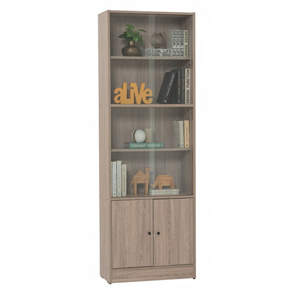 ECO File Cabinet With Glass - Dark Oak