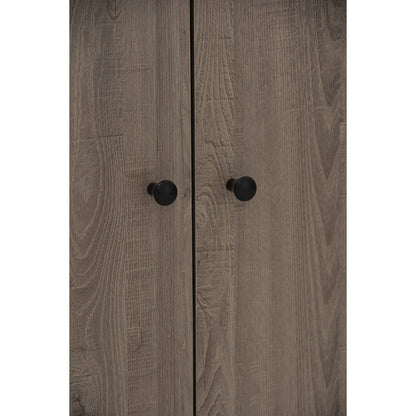 ECO File Cabinet With Glass - Dark Oak