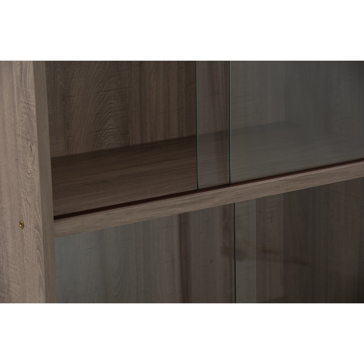 ECO File Cabinet With Glass - Dark Oak