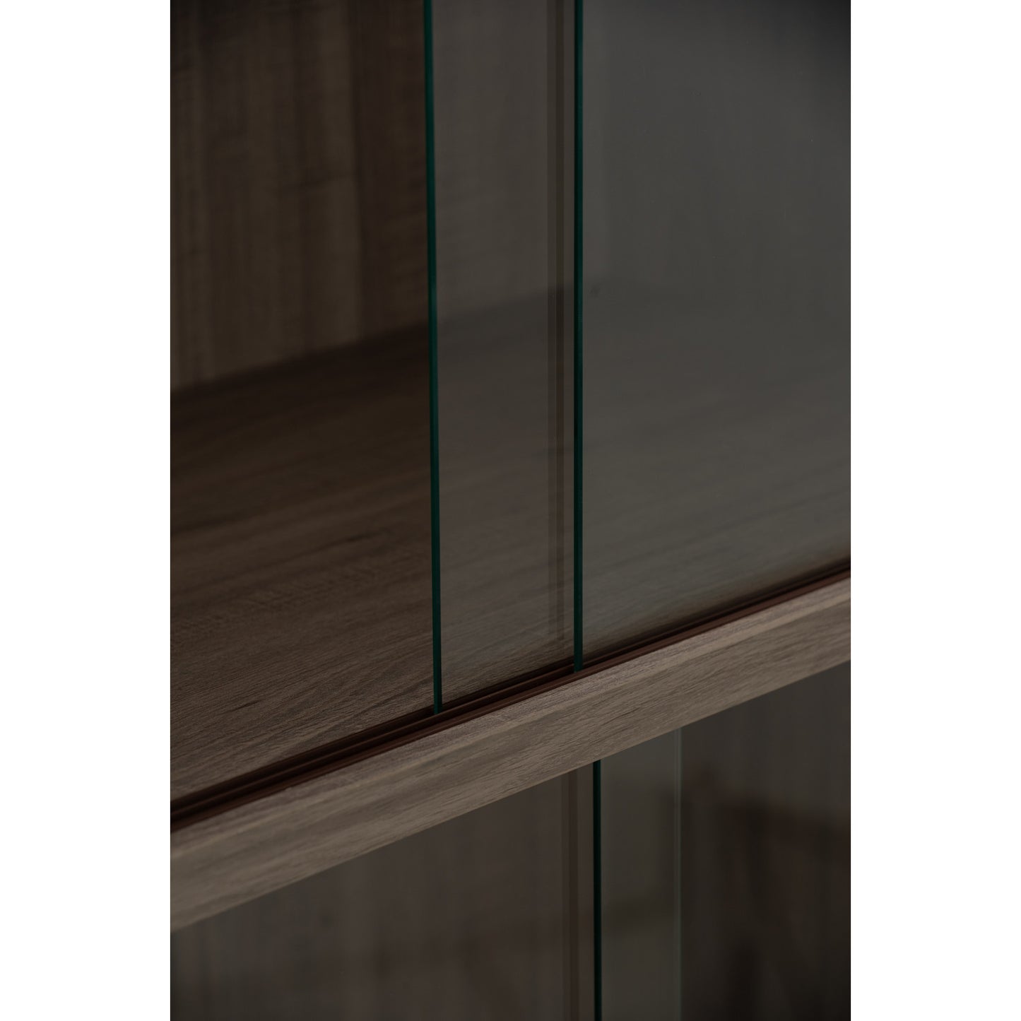 ECO File Cabinet With Glass - Dark Oak