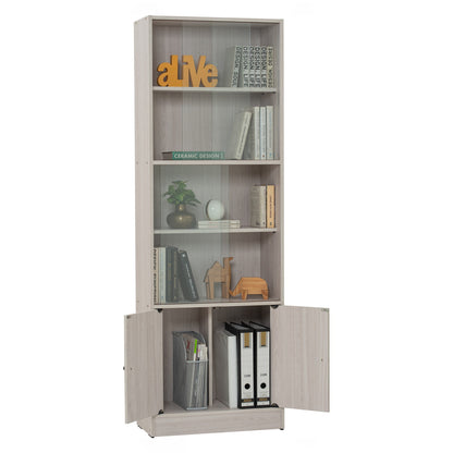 ECO File Cabinet With Glass - Light Oak