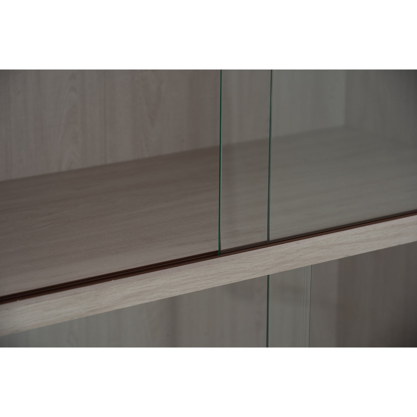 ECO File Cabinet With Glass - Light Oak