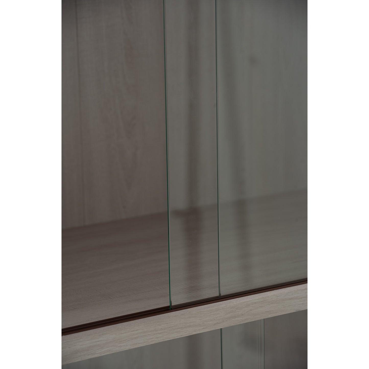 ECO File Cabinet With Glass - Light Oak
