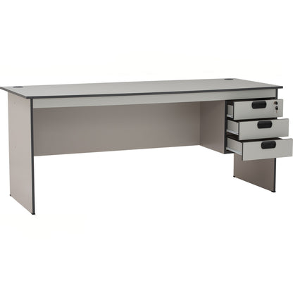 ECO Office Table With 2 Cable Hole - Grey (1800L)