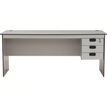 ECO Office Table With 2 Cable Hole - Grey (1800L)