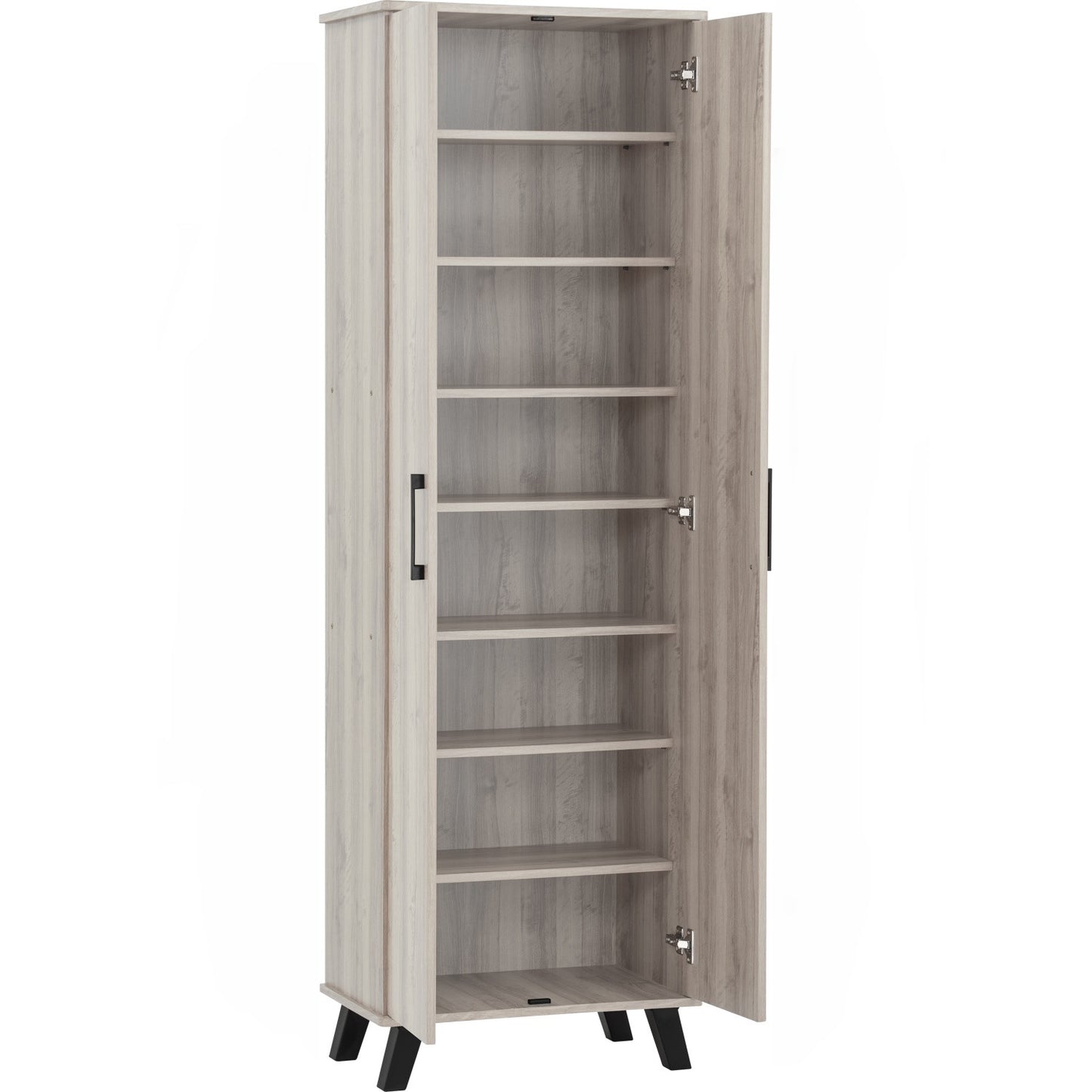 EVERETT 2 Door High Shoe Cabinet - Light Oak