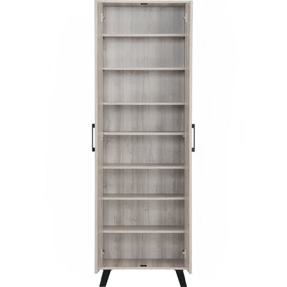 EVERETT 2 Door High Shoe Cabinet - Light Oak