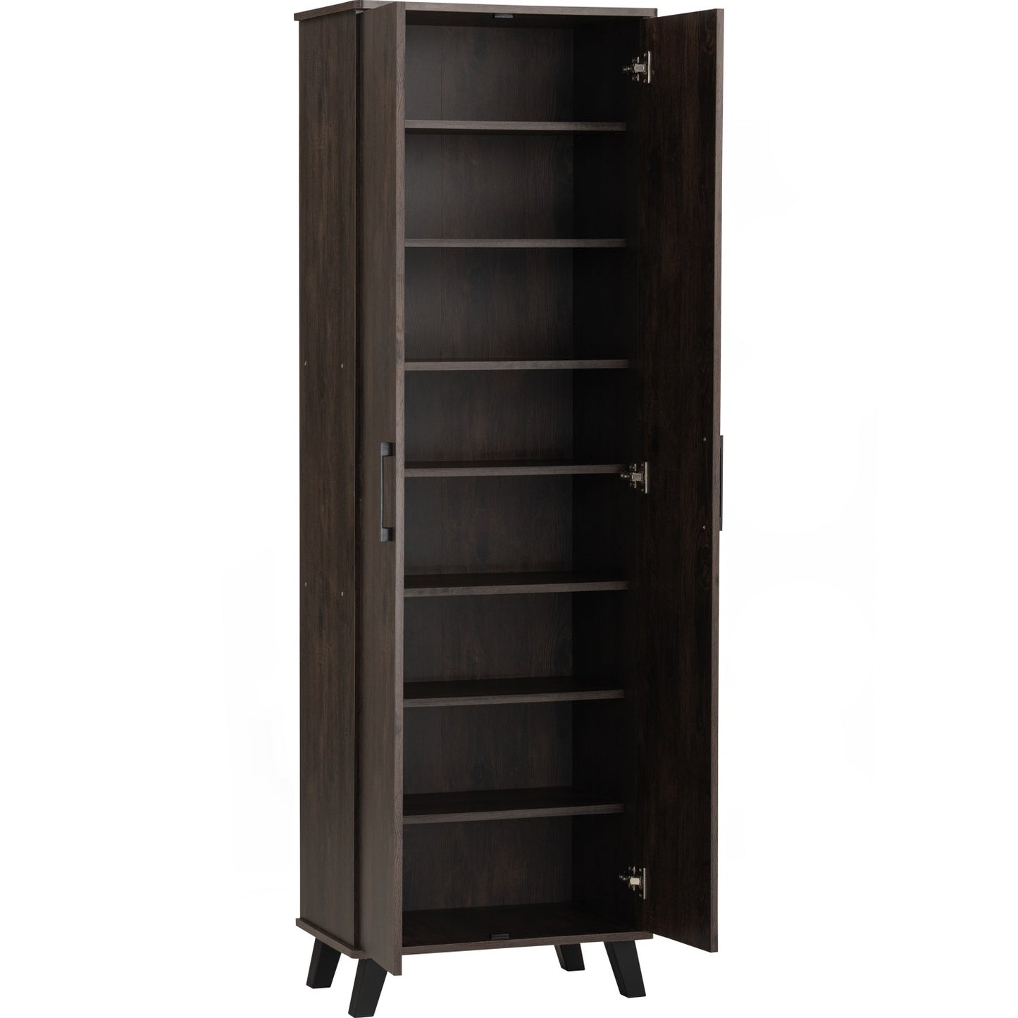EVERETT 2 Door High Shoe Cabinet - Walnut