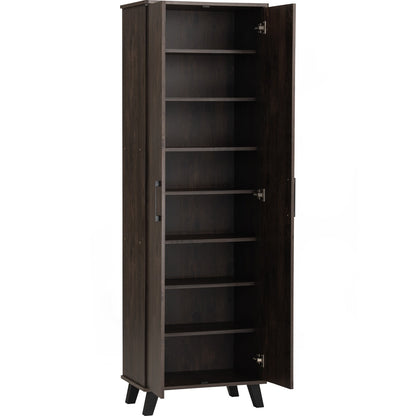 EVERETT 2 Door High Shoe Cabinet - Walnut