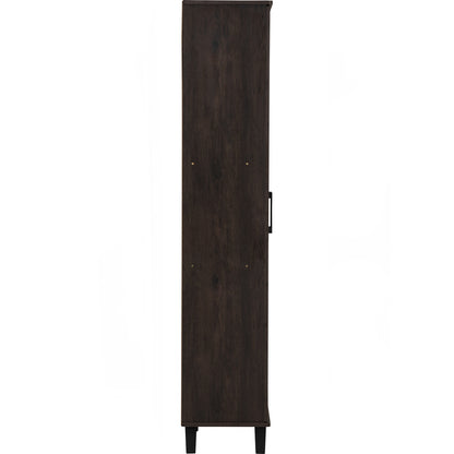EVERETT 2 Door High Shoe Cabinet - Walnut