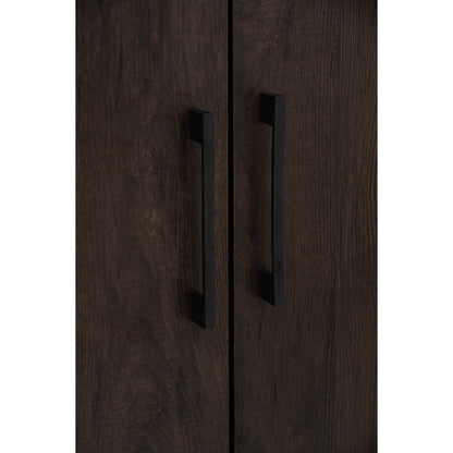 EVERETT 2 Door High Shoe Cabinet - Walnut