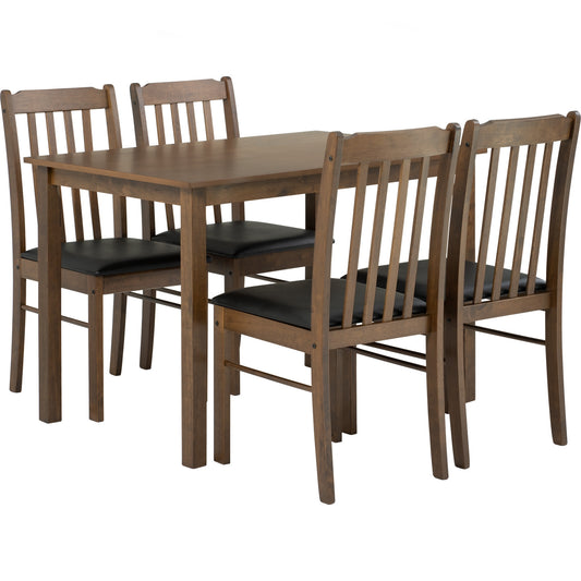 FAYE Dining Set ( 1 Table + 4 Chair ) - Cocoa