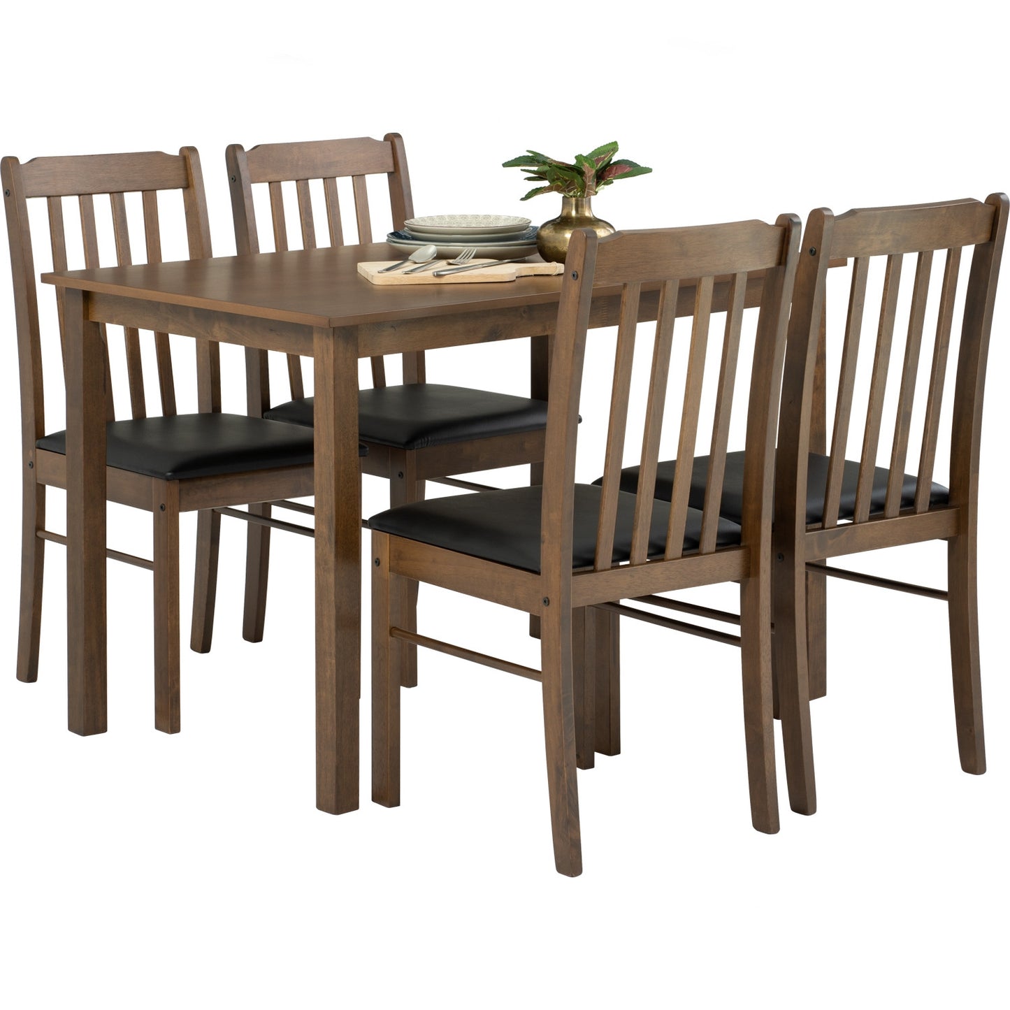 FAYE Dining Set ( 1 Table + 4 Chair ) - Cocoa
