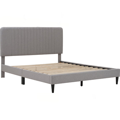 FLUFFY Bedframe Only - Light Grey (Queen Size)