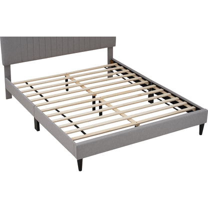 FLUFFY Bedframe Only - Light Grey (Queen Size)