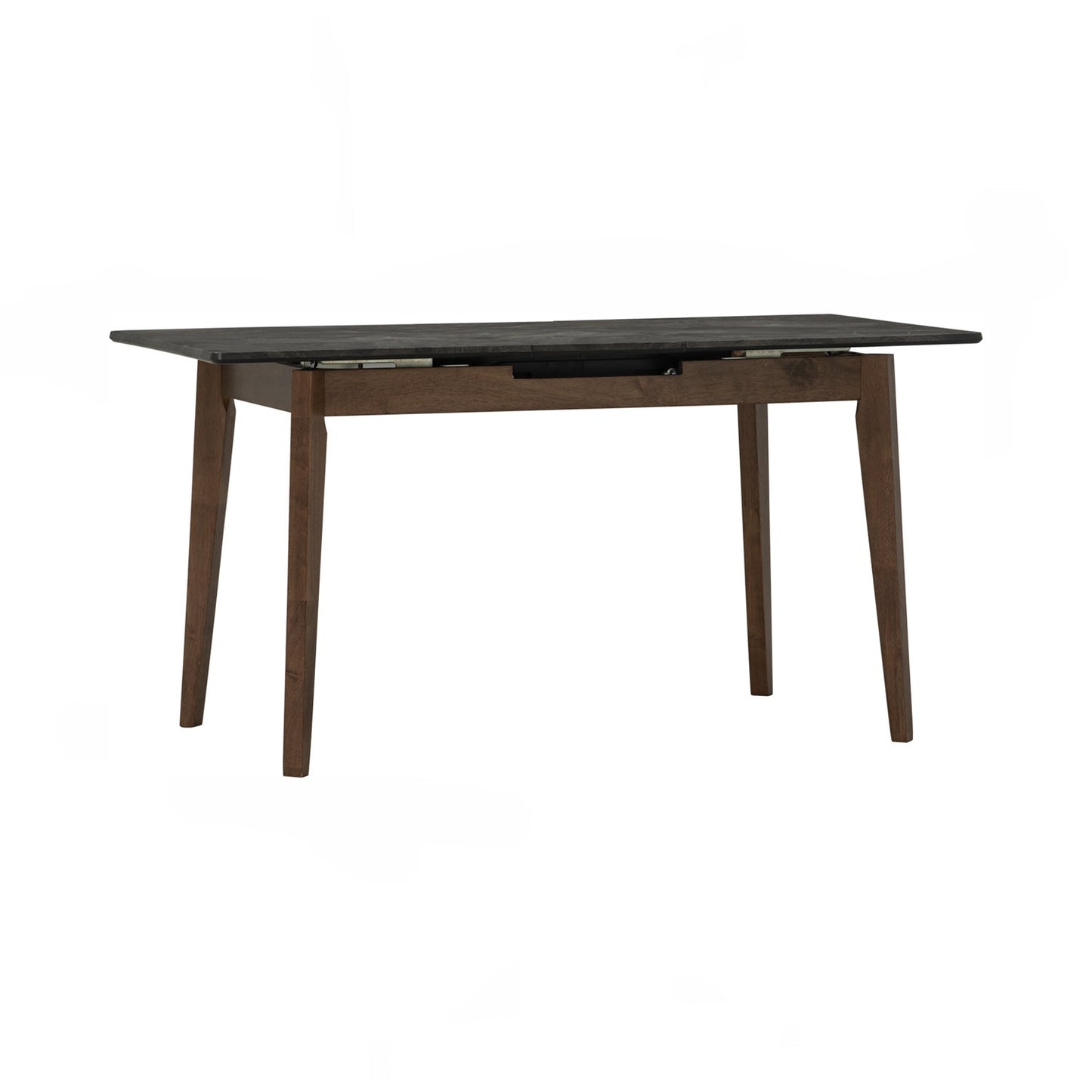 FOLTO Extendable Dining Table - Cocoa Leg, Grey Marble Grain Top (1200 + 300L)