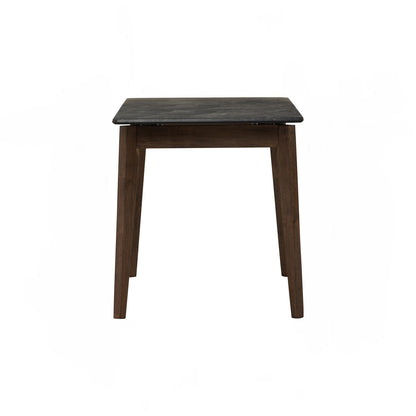 FOLTO Extendable Dining Table - Cocoa Leg, Grey Marble Grain Top (1200 + 300L)