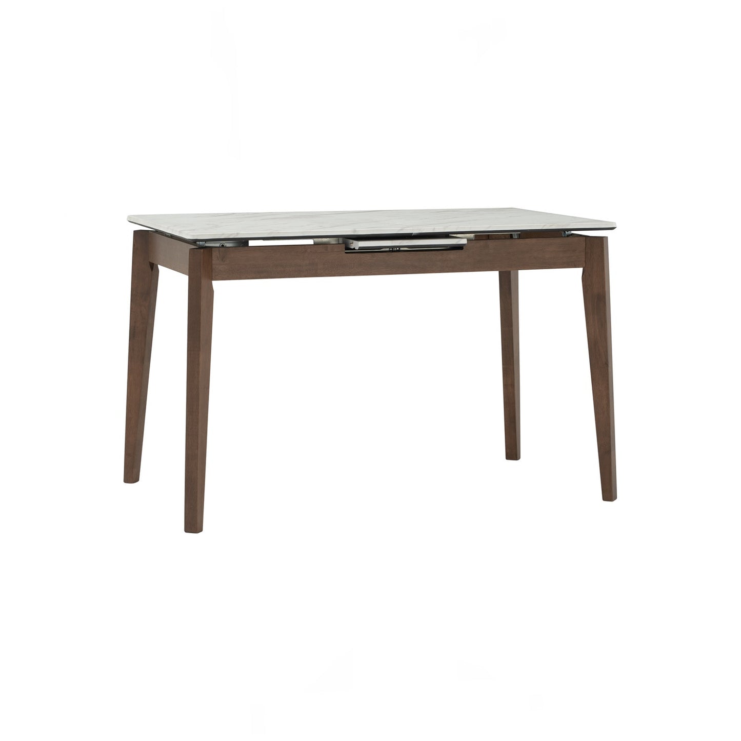 FOLTO Extendable Dining Table - Cocoa Leg, White Marble Grain Top (1200 + 300L)