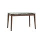 FOLTO Extendable Dining Table - Cocoa Leg, White Marble Grain Top (1200 + 300L)