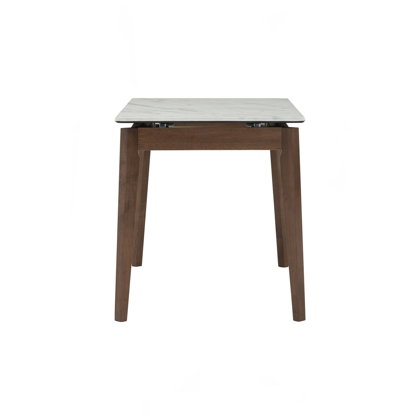 FOLTO Extendable Dining Table - Cocoa Leg, White Marble Grain Top (1200 + 300L)