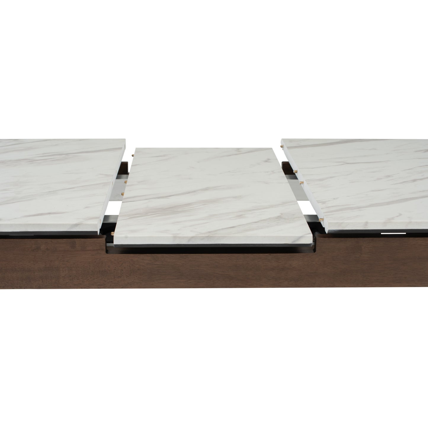FOLTO Extendable Dining Table - Cocoa Leg, White Marble Grain Top (1200 + 300L)