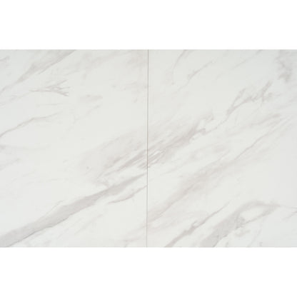 FOLTO Extendable Dining Table - Cocoa Leg, White Marble Grain Top (1200 + 300L)