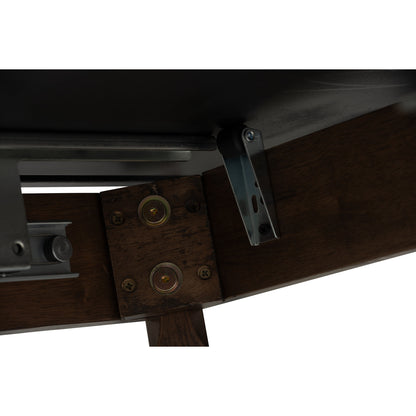 FOLTO Extendable Dining Table - Cocoa Leg, White Marble Grain Top (1200 + 300L)