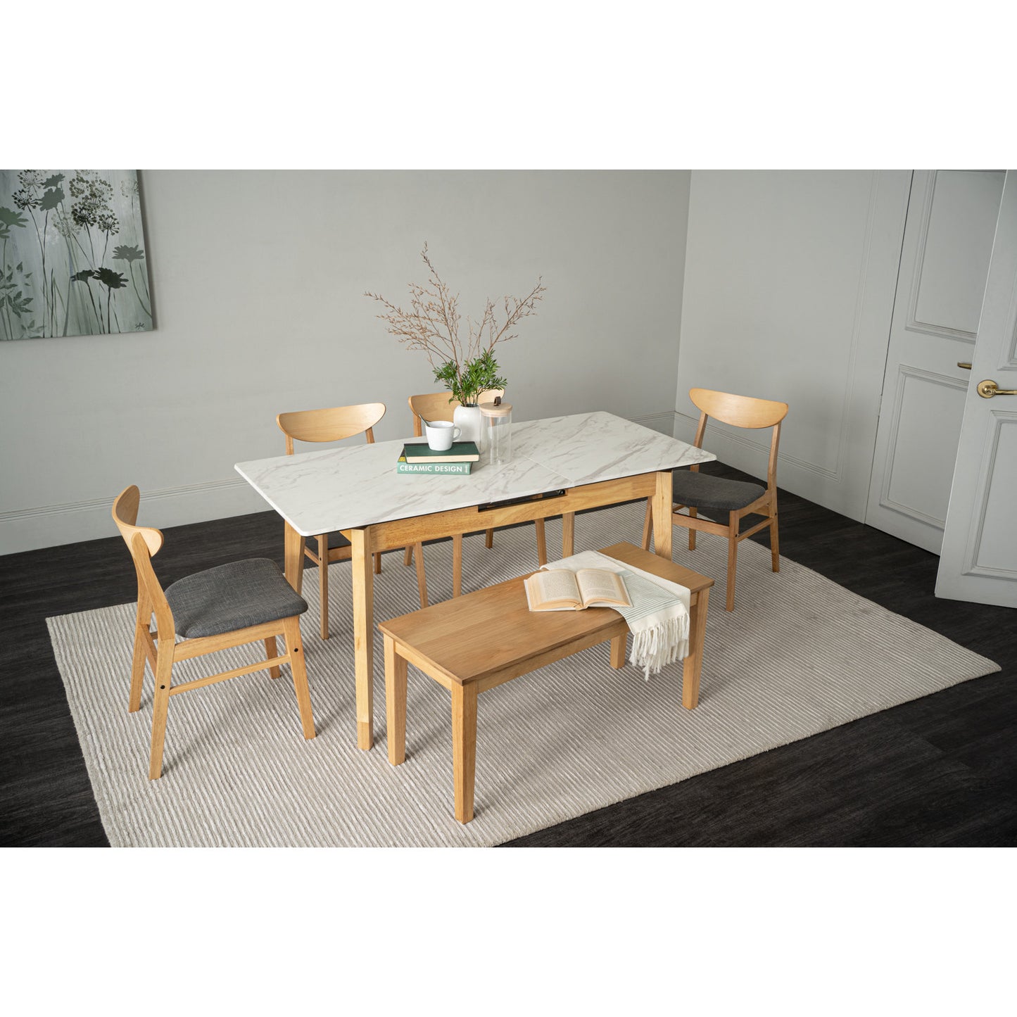 FOLTO Extendable Dining Table - Natural (1200 + 300L)