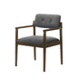 GAVIN Arm Chair - Walnut Frame, Grey Fabric