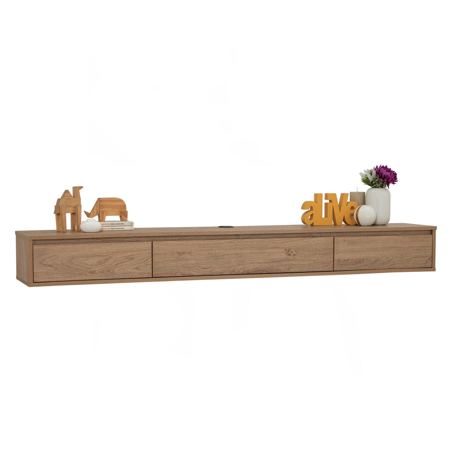 HIRADO Wall TV Cabinet - Oak (1800L)
