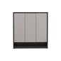 HABIB 3 Door Shoe Cabinet - Dark Grey