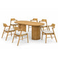 Dining Set ( 1 Haru Table + 6 Jessen Chair ) - Beech